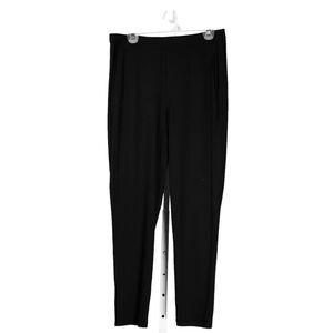 Eileen Fisher Womens Leggings Black Stretch Elastic Waist Pockets Pull On Size M